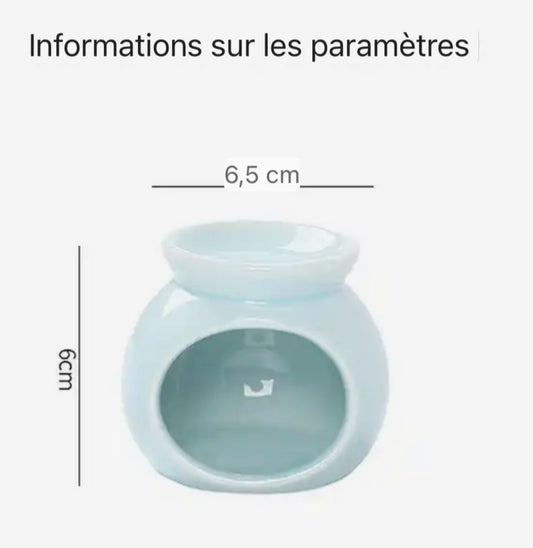 Brûle-parfums en céramique- fleur de sérénité