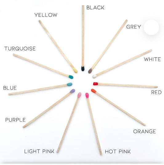 Allumettes colorées